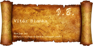 Vitéz Bianka névjegykártya